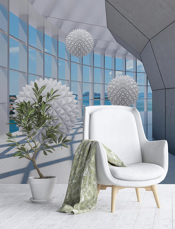 Фотообои Тоннель с шарами