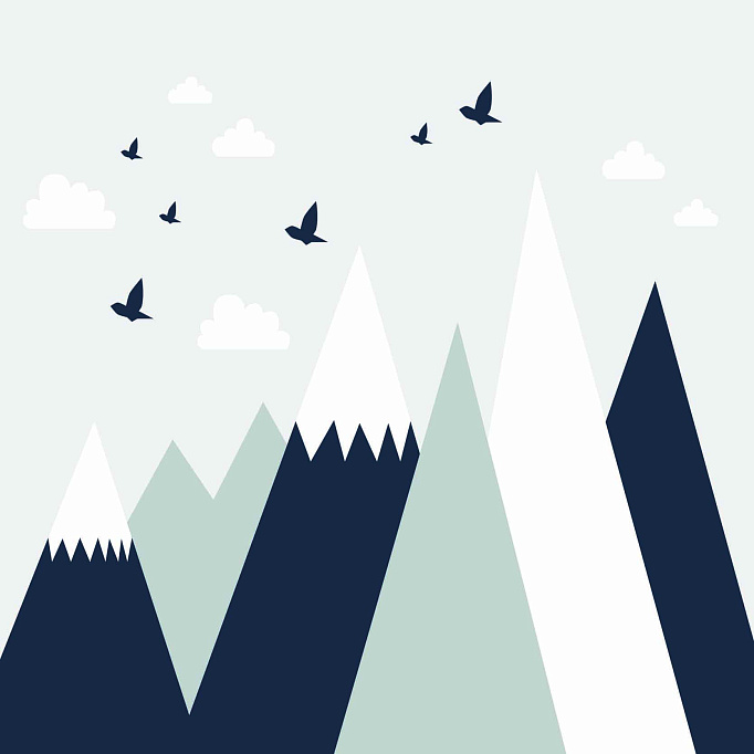 Фотообои 1090410257 в синем оттенке